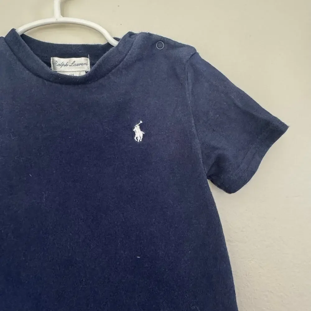 Ralph Lauren Tee with Embroidered Logo in Navy